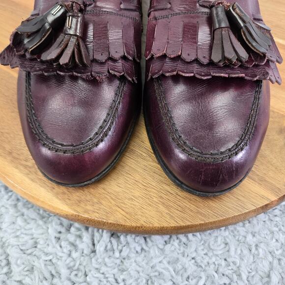 Bally Mens 9.5M Logan Burgundy Leather Lifestyle Casual Tassel Kiltie Loafer main image 5